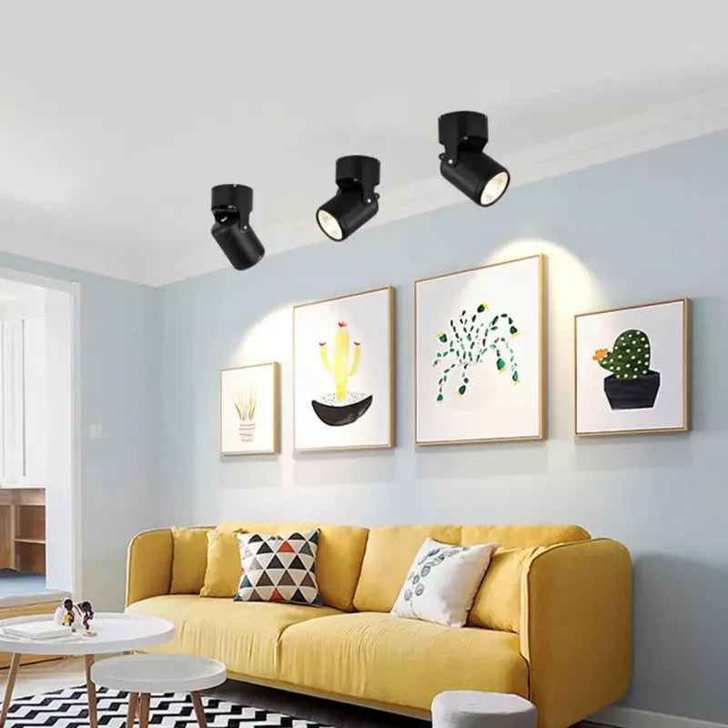 Surface Mounted COB LED Ceiling Spotlight 7W 10W 12W 15W 20W 360 Degree Rotatable Foldable Aluminum AC 85-265V