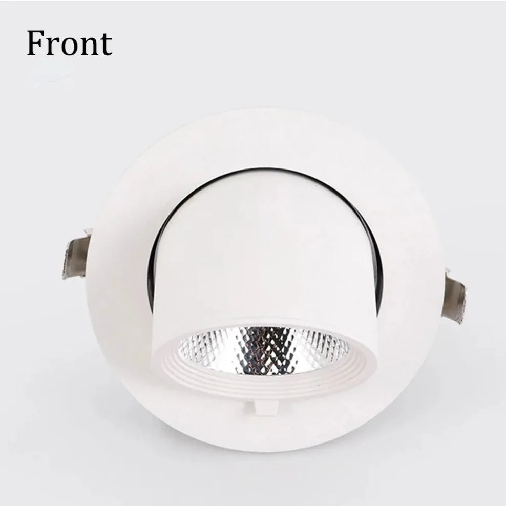 360-Degree Adjustable COB LED Recessed Downlight 10W 20W 30W 40W AC 85-265V Gimbal