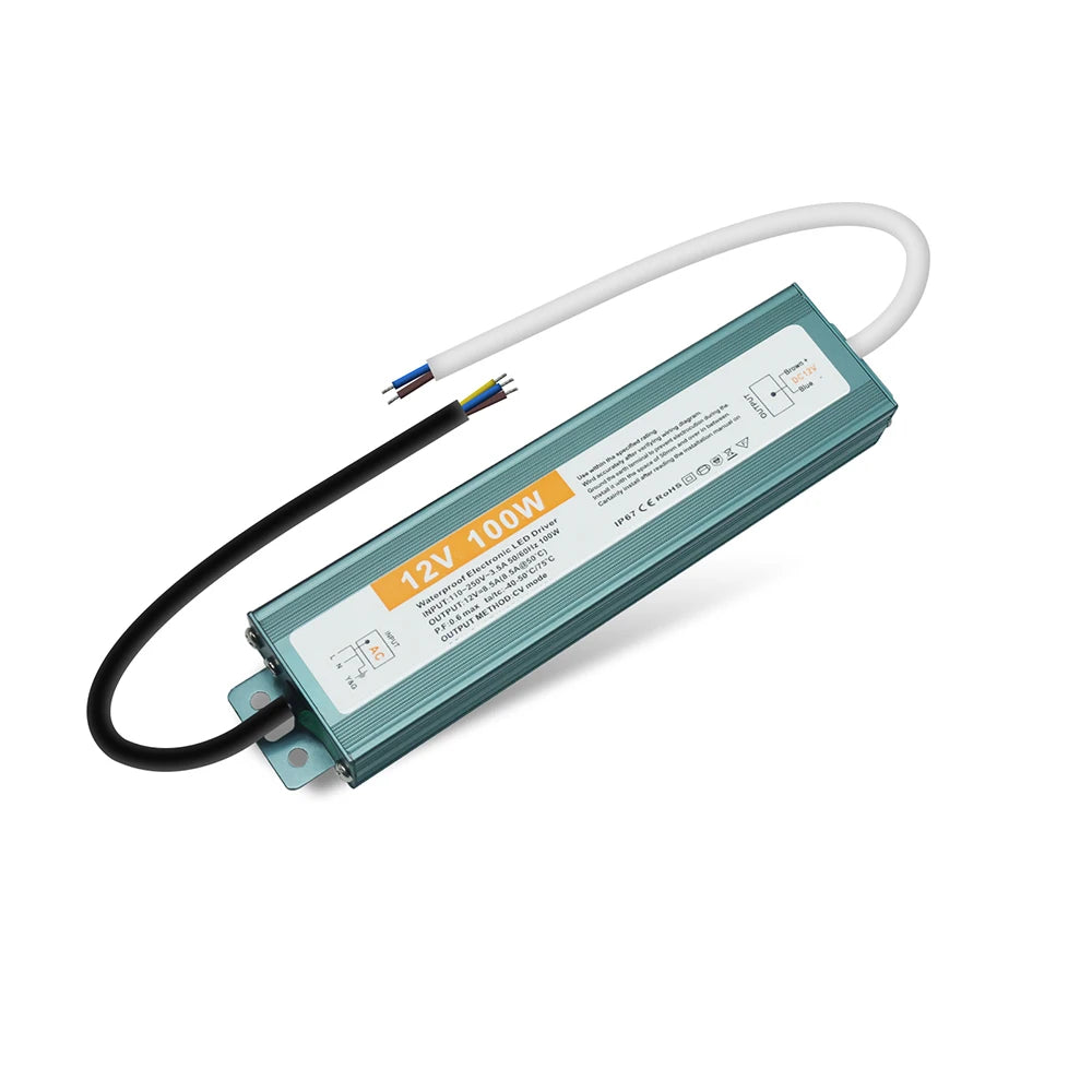 IP67 Waterproof LED Power Supply DC 12V 24V 36W-600W AC 110-250V OCP SCP OVP Outdoor