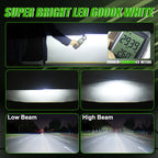 RACBOX 2.5-Inch Bi-LED Projector Lens 50W 10000lm 6000K H4 H7 9005 9006 IP65 Retrofit