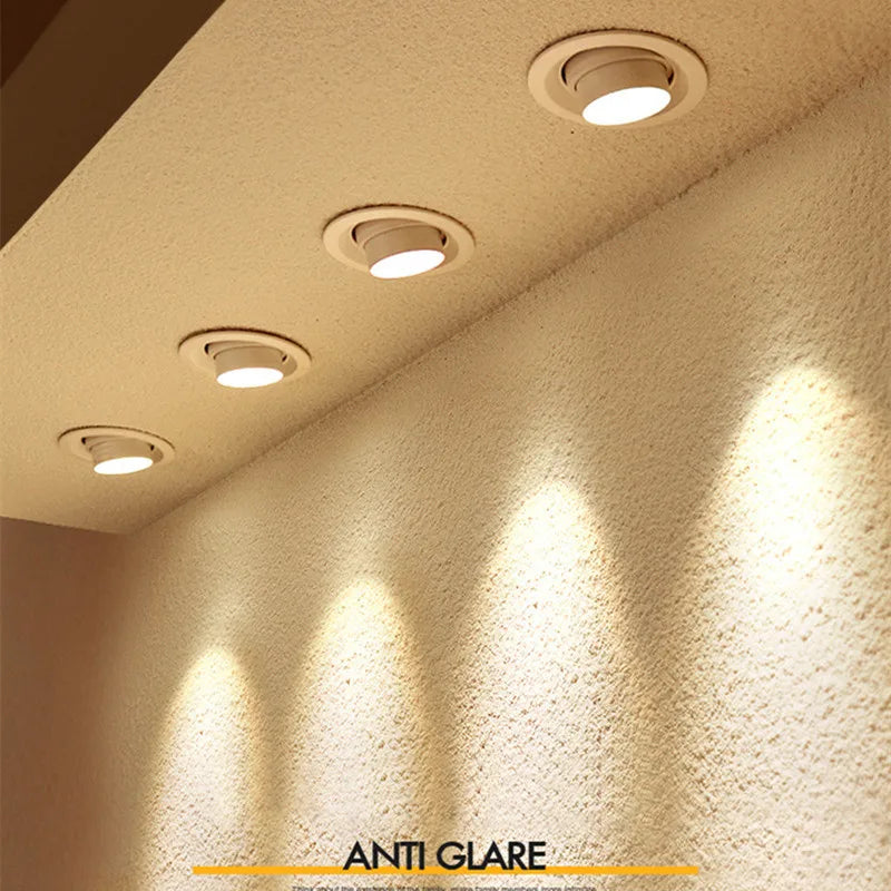 Adjustable Beam COB LED Recessed Downlight Spotlight