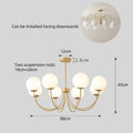 Modern LED Pendant Chandelier Iron Glass Brushed Stainless Plated Multi Head Touch Switch AC 90-260V Living Room Dining Room