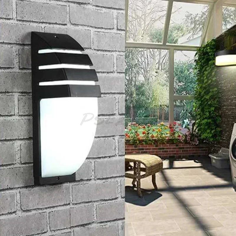 IP65 LED Outdoor Wall Lamp 6W Aluminum High Transparency Shade Radar Motion Sensor AC 85-265V Porch Exterior Wall Light