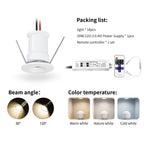 DC 12V Mini LED Spotlight Kit 1W 9-18 Pack Epistar IP65 15mm Cutout Dimmable Remote