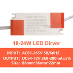 Isolated Constant Current LED Driver 1-3W 4-7W 8-12W 18-24W 36W 260-300mA AC 85-265V