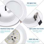 LED Recessed Downlight 5W 9W 12W 15W 18W Epistar DC12V DC24V AC110-220V 120° 6 Pack