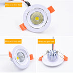 Dimmable Mini COB LED Recessed Downlight 3W 5W Epistar 45° CRI 85+ 95-110lm/W AC 85-265V