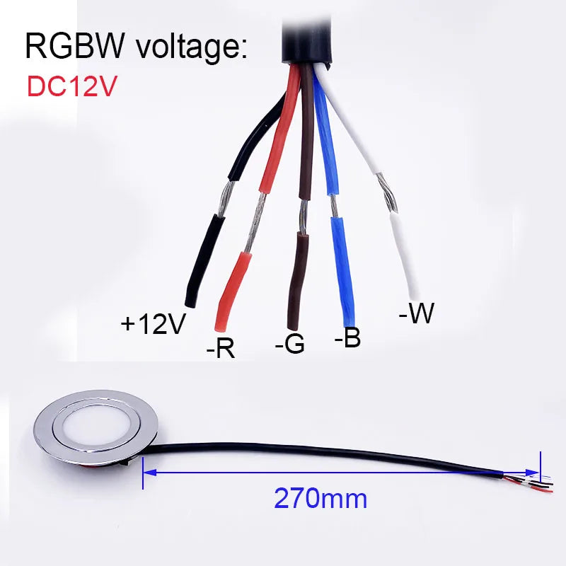 Slim IP65 12V LED Recessed Spotlight Cabinet Light