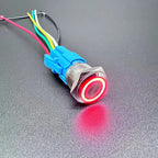 Waterproof LED Metal Push Button Switch 12mm 16mm 19mm 22mm 5A Momentary Latching 5-220V
