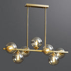 Modern Multi-Head Glass Pendant Chandelier 7 9 Heads 48W Ironware Dimmable AC 90-265V