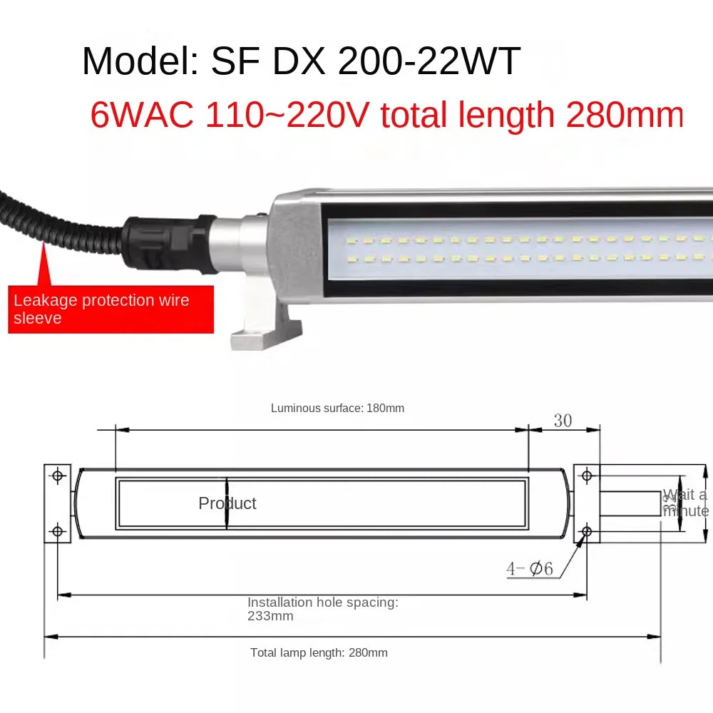 IP67 Explosion-Proof LED Machine Tool Work Light 6W-20W 720lm 360° Rotation DC 24V AC 110-250V