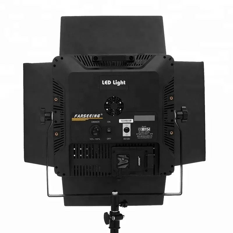 120W LED Video Studio Light CRI 95+ 5600K 6800 LUX Knob Dimmer AC 100-240V DC 12-18V