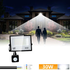 IP66 PIR Motion Sensor LED Flood Light 20W 30W 50W 70W 100W 150W 200W 300W Die Cast Aluminum 120 Degree AC 100-130V or 175-265V Garden