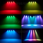 200W RGBW COB 4-in-1 Zoom PAR Stage Light 5-50° DMX 9CH Strobe 25fps AC 110-240V 6.3kg
