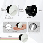 3W LED Recessed Step Light Square Round Black White AC 90-260V Anti-Glare Stair Wall