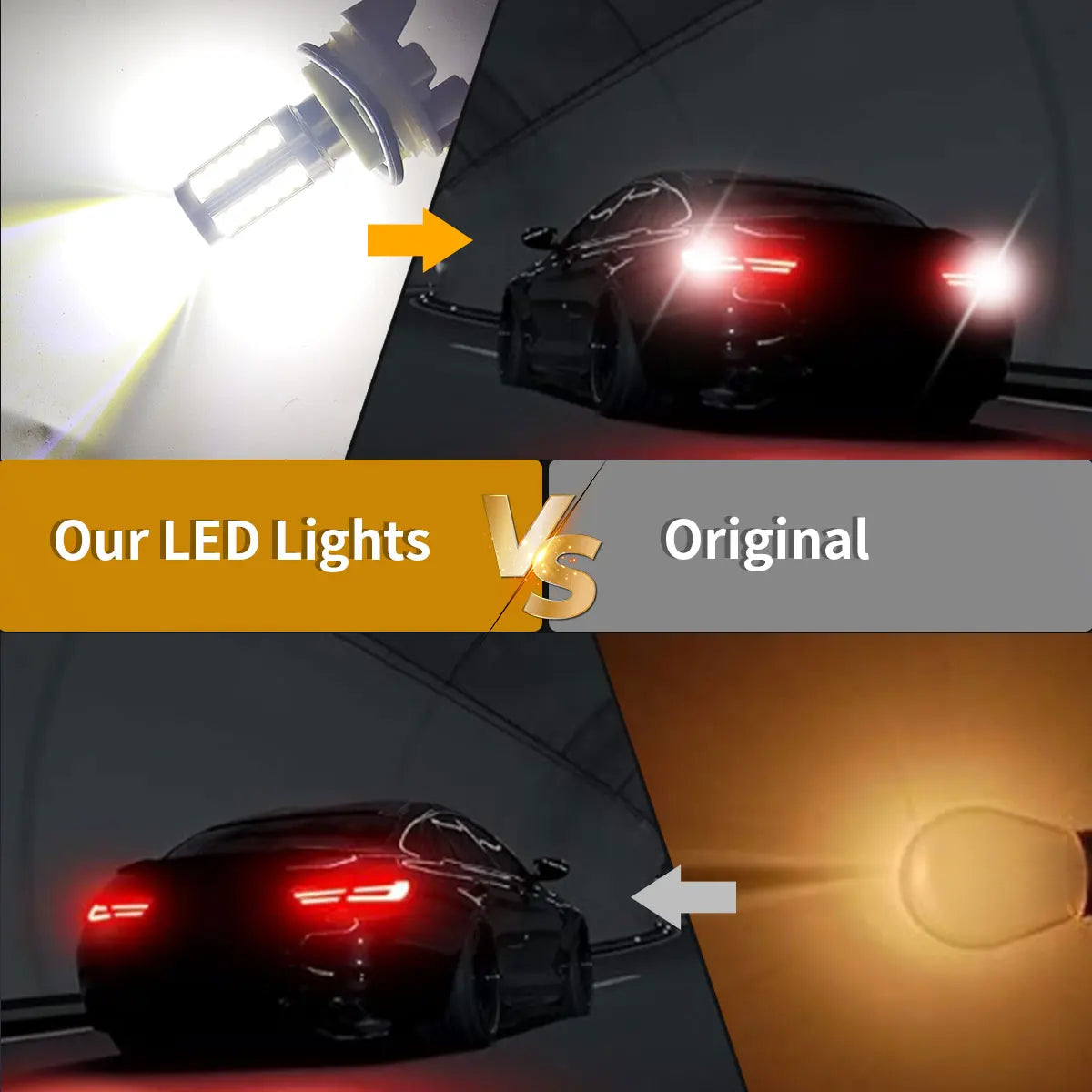 BA15S BA15D BAY15D BAU15S LED Bulb 5W 1200lm 5730 33SMD 12V Brake Signal 2 Pack