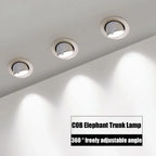 360-Degree Adjustable COB LED Recessed Downlight 10W 20W 30W 40W AC 85-265V Gimbal