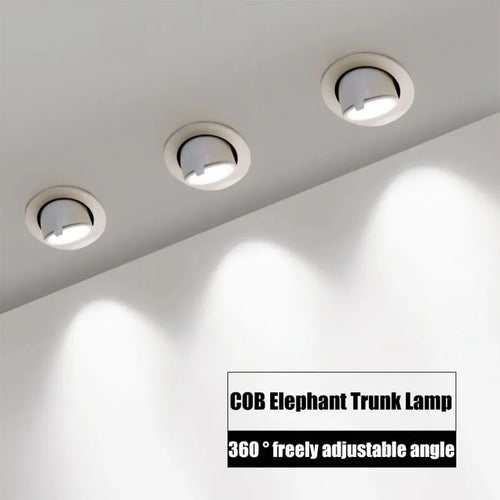 360-Degree Adjustable COB LED Recessed Downlight 10W 20W 30W 40W AC 85-265V Gimbal
