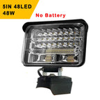 LED Work Light 3 4 5 8 Inch Rotating Cordless 3030 LED Aluminum Dewalt 18V Battery
