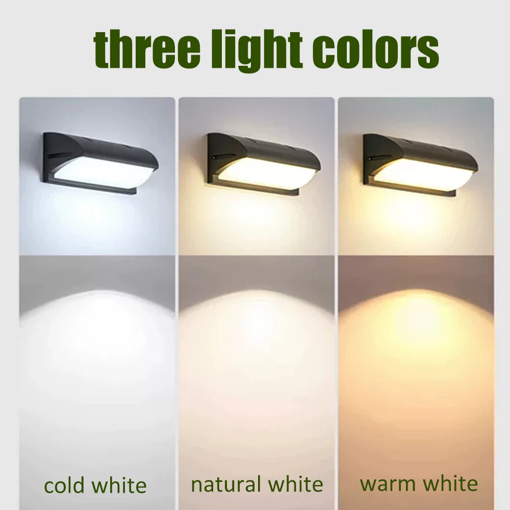 LED Outdoor Wall Lamp AC 110-240V Moisture-Resistant ABS Indoor Outdoor Pathway Porch Garden