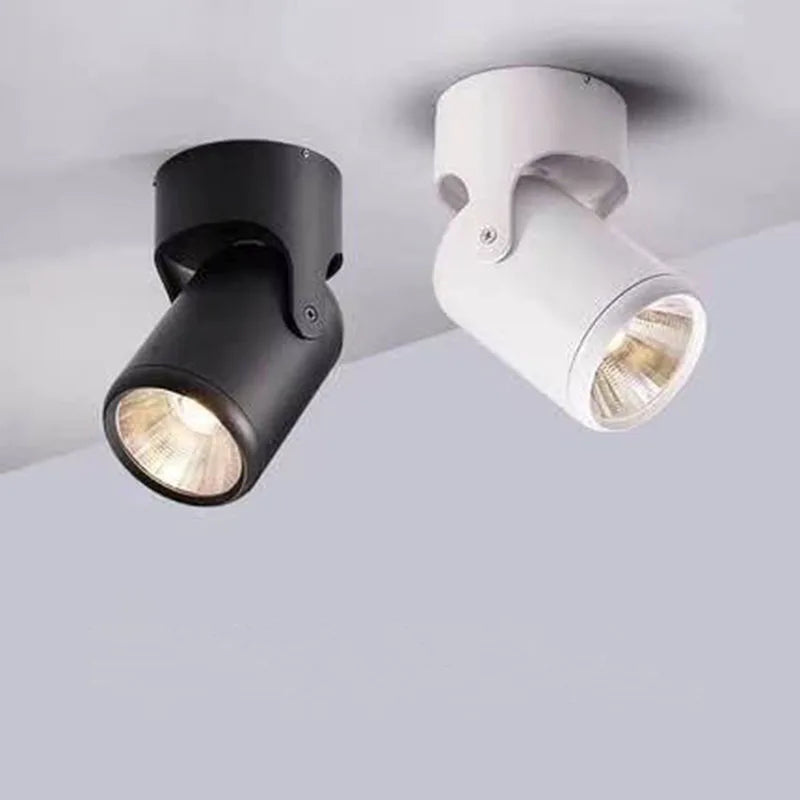 Surface Mounted COB LED Ceiling Spotlight 7W 10W 12W 15W 20W 360 Degree Rotatable Foldable Aluminum AC 85-265V