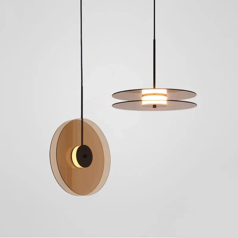 Nordic Minimalist Iron Glass Pendant Light D20 D28 D38cm Matte Black Warm Cool White AC 85-265V