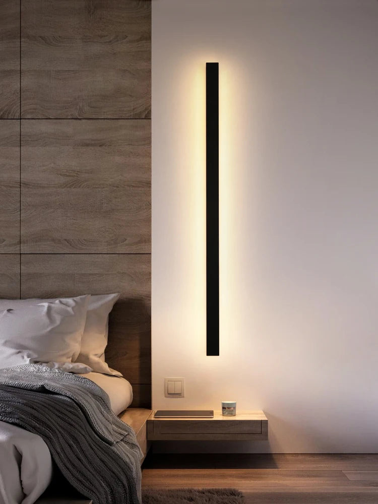Modern Nordic LED Outdoor Wall Lamp IP65 Metal Acrylic Black Dimmable Remote AC 110-240V