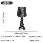 Italian Designer Hollowed Acrylic Floor Lamp E27 500x1650mm AC 110-240V White Black Blue