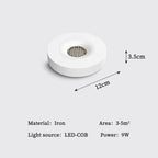Ultra Thin 3.5cm Anti Glare LED Surface Mounted Downlight 9W Metal Honeycomb Mesh AC 90-260V Warm White Natural White Cool White Black White
