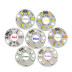 5V DC LED Light Board SMD5730 ≤3W 6 LEDs D31mm 9-Color 10-Pack Aluminum Substrate RoHS