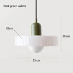 Nordic Glass LED Pendant Light E26 Single Head Cord Pendant Baked Paint Hardware AC 90-260V Bedroom Dining Room Parlor
