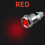Metal LED Indicator Pilot Light Nickel Plated Brass 6mm 8mm 10mm 12mm 14mm 16mm 19mm 22mm IP65 Waterproof Panel Mount