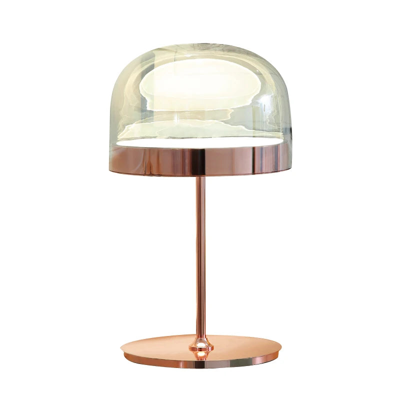 Post-Modern Italian Style Glass Table Lamp Iron Touch Switch AC 100-240V 3-5m² Bedroom