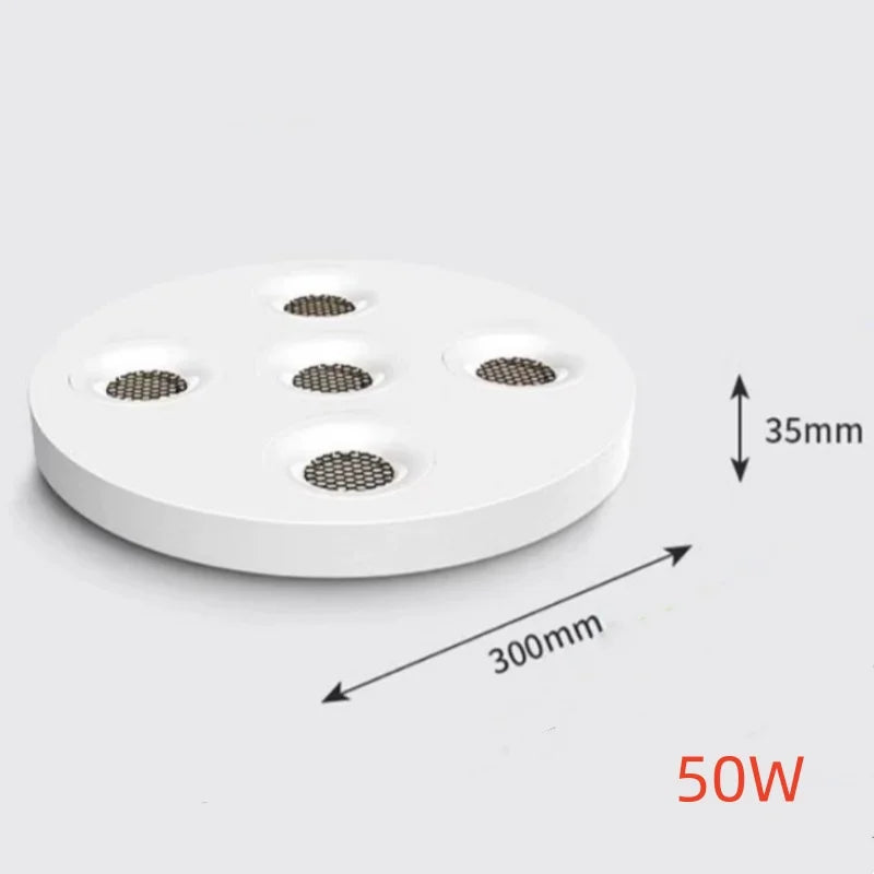 Ultra Thin COB LED Surface Mounted Ceiling Spotlight 10W 30W 50W 60W CRI 93 24 Degree Anti Glare Dimmable Knob Switch AC 85-265V Black White