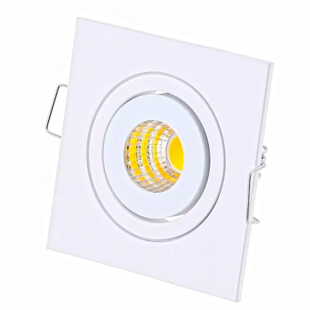 IP65 COB LED Recessed Downlight 3W 60 Degree 280lm CRI 80 D50 x H20mm 42mm Cutout Dimmable AC 85-265V or DC 12V Warm White Natural White Cool White