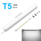 T5 T8 LED Tube 15W 25W 50cm SMD2835 CRI 80+ Warm Neutral Cool White 85-265V