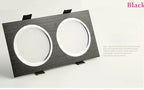 Dimmable Anti-Glare COB LED Recessed Downlight 14W 20W 24W Dual Head Epistar 85-265V