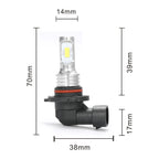 H4 H7 H8 H9 H11 9005 9006 LED Headlight Bulb 3570 CSP 20000lm 80W IP68 DC 12-24V 2-Pack