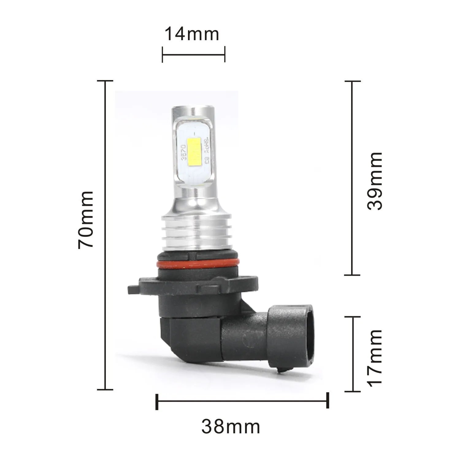 H4 H7 H8 H9 H11 9005 9006 LED Headlight Bulb 3570 CSP 20000lm 80W IP68 DC 12-24V 2-Pack