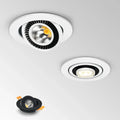 5W-18W Angle-Adjustable COB LED Recessed Downlight 360° Epistar CRI 90+ 110lm/W AC 85-265V