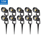 IP65 LED Garden Lawn Spike Light 5W 10W 15W AC 85-265V or DC 12-24V Aluminum ABS Warm White Cool White RGB Outdoor Landscape