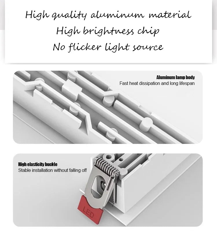 Modern Rectangle LED Ceiling Downlight Recessed Light