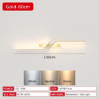 Modern LED Strip Wall Lamp 13W 15W 18W Dimmable Black Gold 60cm 80cm 100cm AC 90-260V