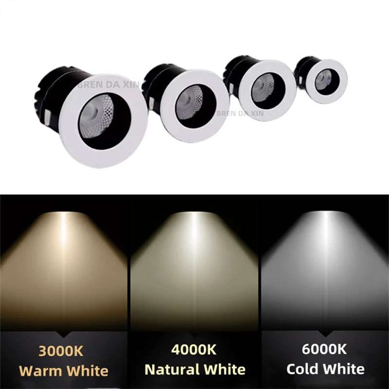 Dimmable Anti-Glare COB LED Recessed Downlight 3W 5W 7W 10W 12W 15W 18W 24W