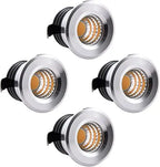 4-Pack 3W DC 12-24V COB LED Recessed Spotlight 300lm 60° CRI 80+ 37mm 30-35mm Cutout