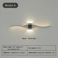 Modern LED Strip Wall Sconce 60cm 80cm Remote Control Up Down Light 90-260V