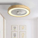 Nordic Wood LED Ceiling Fan 50cm 72W 6-Speed 3-CCT App Remote AC 110-220V 4.2kg