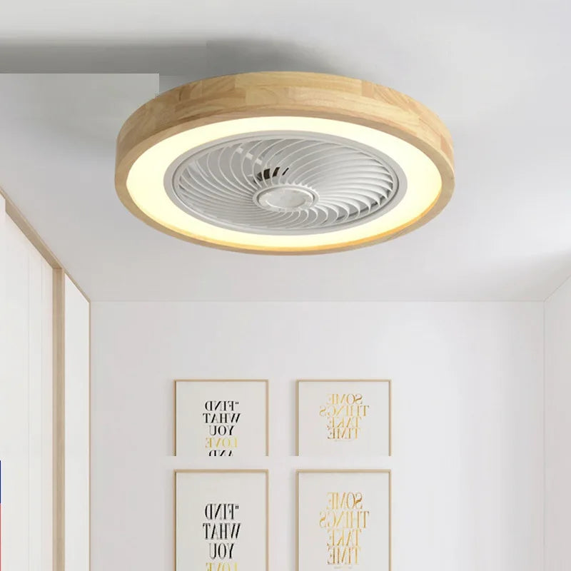 Nordic Wood LED Ceiling Fan 50cm 72W 6-Speed 3-CCT App Remote AC 110-220V 4.2kg
