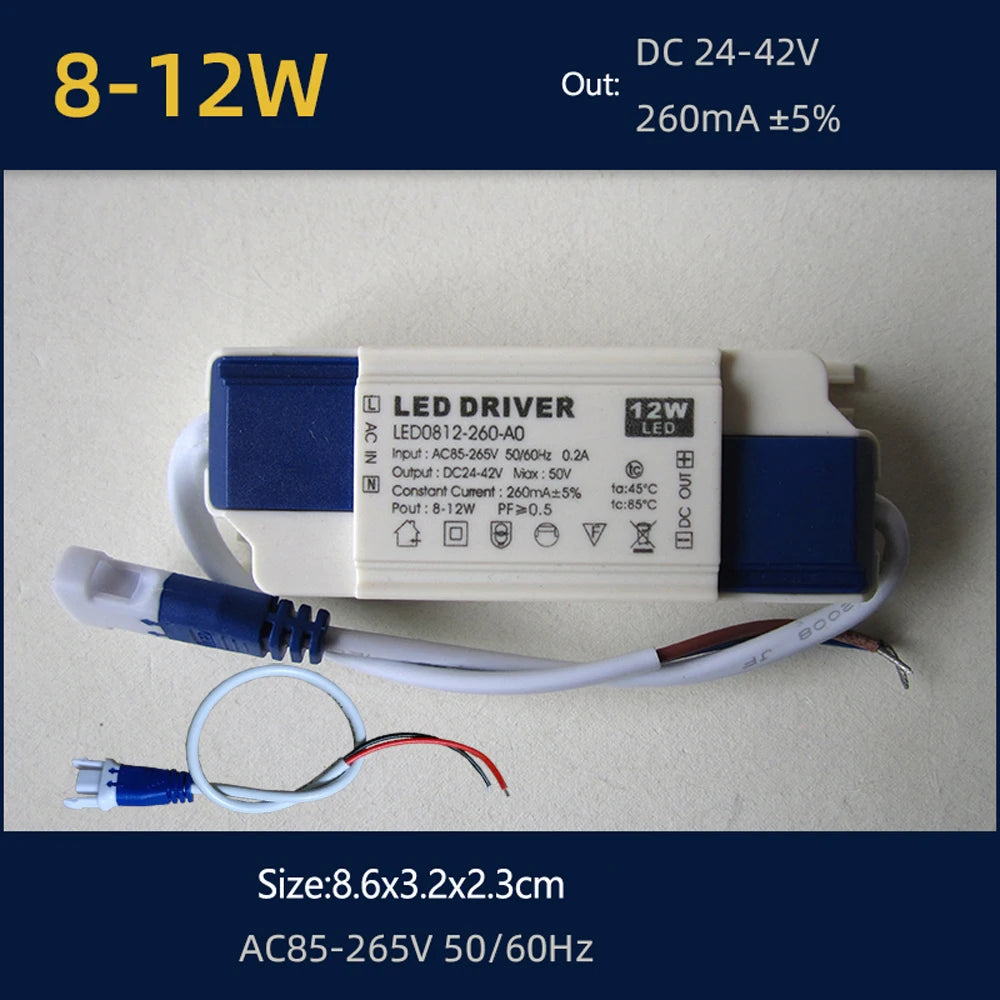 LED Driver Constant Current 20W 30W 36W 40W 50W DC 24-42V 500-1200mA AC 110-120V Input