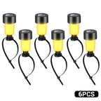 Solar LED Pool Railing Light IP44 Multi Color Auto Dusk to Dawn Adjustable Strap Mount Outdoor Garden Fence Path 6 Pack